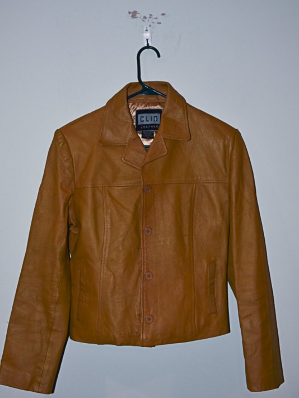 Clio Womens Leather Jacket Size Medium